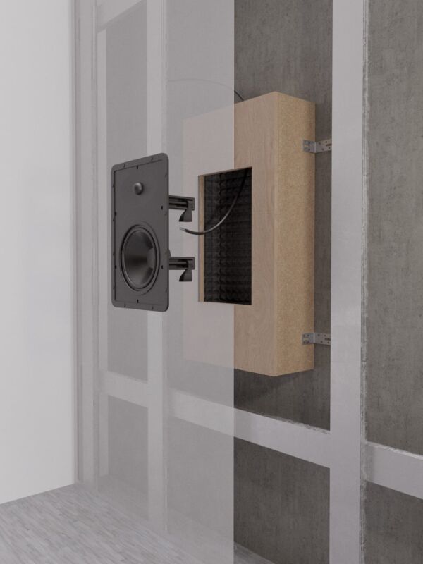 Obudowa akustyczna  - Uniwersalna - do głośnika  instalacyjnego - Hide-Audio™ 700/330/177 M1505